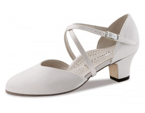 Werner kern Felice 4,5 Satin white Comfort with outside leathersole