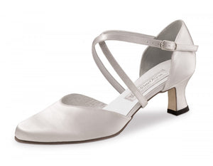 Werner kern Patty 5,5 Satin white with outside leather sole