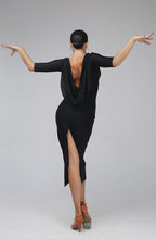 Black Backless Latin Dress